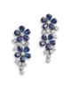 Bloomingdale's Fine Collection Bloomingdale's Fine Collection Blue Sapphire & Diamond Flower Cluster Drop Earrings in 14K White Gold - 1