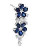 Bloomingdale's Fine Collection Bloomingdale's Fine Collection Blue Sapphire & Diamond Flower Cluster Drop Earrings in 14K White Gold - 3