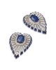 Bloomingdale's Fine Collection Bloomingdale's Fine Collection Blue Sapphire & Diamond Heart Earrings in 14K White Gold - 3