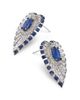 Bloomingdale's Fine Collection Bloomingdale's Fine Collection Blue Sapphire & Diamond Heart Earrings in 14K White Gold - 4