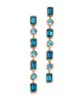 Bloomingdale's Fine Collection Bloomingdale's Fine Collection Blue Topaz Linear Drop Earrings in 14K Yellow Gold - 1