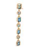 Bloomingdale's Fine Collection Bloomingdale's Fine Collection Blue Topaz Linear Drop Earrings in 14K Yellow Gold - 3