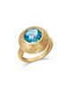 Bloomingdale's Fine Collection Bloomingdale's Fine Collection Blue Topaz Textured Bezel Ring in 14K Yellow Gold - 1