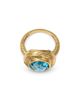 Bloomingdale's Fine Collection Bloomingdale's Fine Collection Blue Topaz Textured Bezel Ring in 14K Yellow Gold - 3