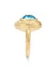 Bloomingdale's Fine Collection Bloomingdale's Fine Collection Blue Topaz Textured Bezel Ring in 14K Yellow Gold - 4