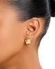 Bloomingdale's Fine Collection Bloomingdale's Fine Collection Brushed Wave Hoop Earrings in 14K Yellow Gold - 2