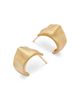 Bloomingdale's Fine Collection Bloomingdale's Fine Collection Brushed Wave Hoop Earrings in 14K Yellow Gold - 3