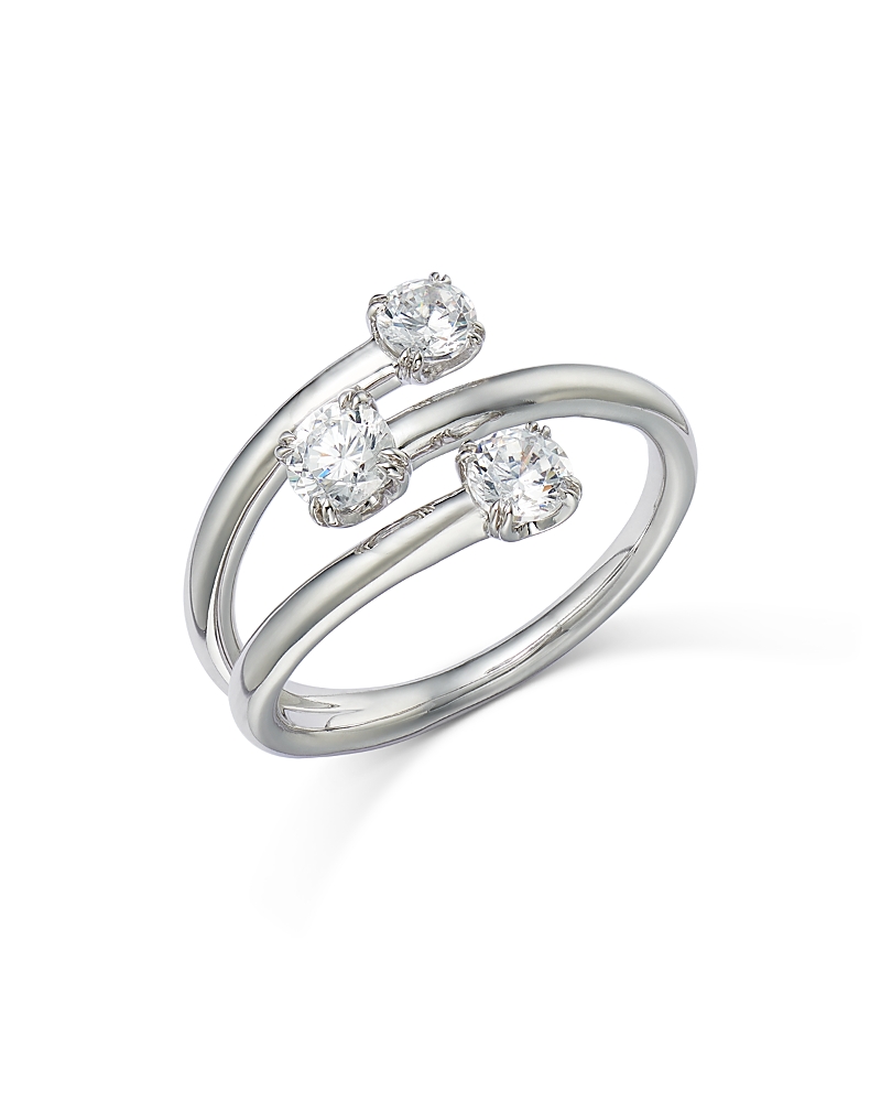 Bloomingdale's Fine Collection Bloomingdale's Fine Collection Certified Diamond Bypass Ring in 14K White Gold featuring diamonds with the DeBeers Code of Origin, 0.75 tcw