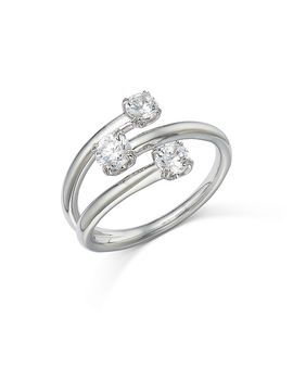 Bloomingdale's Fine Collection Bloomingdale's Fine Collection Certified Diamond Bypass Ring in 14K White Gold featuring diamonds with the DeBeers Code of Origin, 0.75 tcw