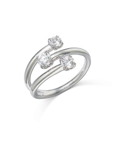 Bloomingdale's Fine Collection Bloomingdale's Fine Collection Certified Diamond Bypass Ring in 14K White Gold featuring diamonds with the DeBeers Code of Origin, 0.75 tcw