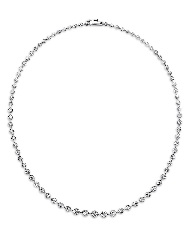 Bloomingdale's Fine Collection Bloomingdale's Fine Collection Certified Diamond Graduated Tennis Necklace in 14K White Gold, 7.0 tcw