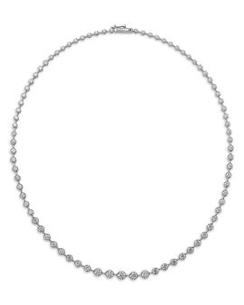Bloomingdale's Fine Collection Bloomingdale's Fine Collection Certified Diamond Graduated Tennis Necklace in 14K White Gold, 7.0 tcw