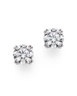 Bloomingdale's Fine Collection Bloomingdale's Fine Collection Certified Round Diamond Stud Earrings in 14K White Gold featuring diamonds with the De Beers Code of Origin, 0.75 tcw