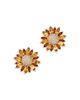 Bloomingdale's Fine Collection Bloomingdale's Fine Collection Citrine & Diamond Daisy Stud Earrings in 14K Yellow Gold - 1