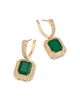 Bloomingdale's Fine Collection Bloomingdale's Fine Collection Diamond & Emerald Earrings in 14K Yellow Gold - 4