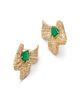 Bloomingdale's Fine Collection Bloomingdale's Fine Collection Diamond & Emerald Statement Earrings in 14K Yellow Gold - 4