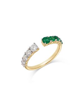 Bloomingdale's Fine Collection Bloomingdale's Fine Collection Diamond & Gemstone Open Ring in 14K Yellow Gold