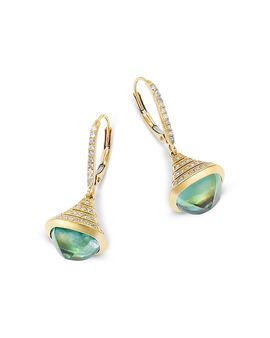 Bloomingdale's Fine Collection Bloomingdale's Fine Collection Diamond & Peridot Drop Earrings in 14K Yellow Gold, 0.75 tcw