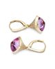 Bloomingdale's Fine Collection Bloomingdale's Fine Collection Diamond & Pink Topaz Drop Earrings in 14K Yellow Gold, 0.75 tcw - 4