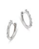 Bloomingdale's Fine Collection Bloomingdale's Fine Collection Diamond Baguette Cut Huggie Hoop Earrings in 14K White Gold, 0.25 tcw - 1