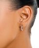 Bloomingdale's Fine Collection Bloomingdale's Fine Collection Diamond Baguette Cut Huggie Hoop Earrings in 14K White Gold, 0.25 tcw - 2