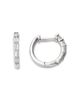 Bloomingdale's Fine Collection Bloomingdale's Fine Collection Diamond Baguette Cut Huggie Hoop Earrings in 14K White Gold, 0.25 tcw - 3