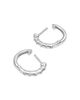 Bloomingdale's Fine Collection Bloomingdale's Fine Collection Diamond Baguette Cut Huggie Hoop Earrings in 14K White Gold, 0.25 tcw - 4