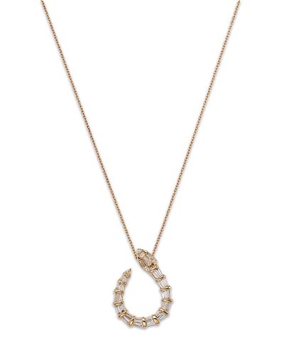 Bloomingdale's Fine Collection Bloomingdale's Fine Collection Diamond Baguette Serpent Pendant Necklace in 14K Yellow Gold, 0.50 tcw
