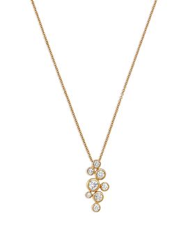 Bloomingdale's Fine Collection Bloomingdale's Fine Collection Diamond Bezel Cluster Pendant Necklace in 14K Yellow Gold, 0.50 tcw