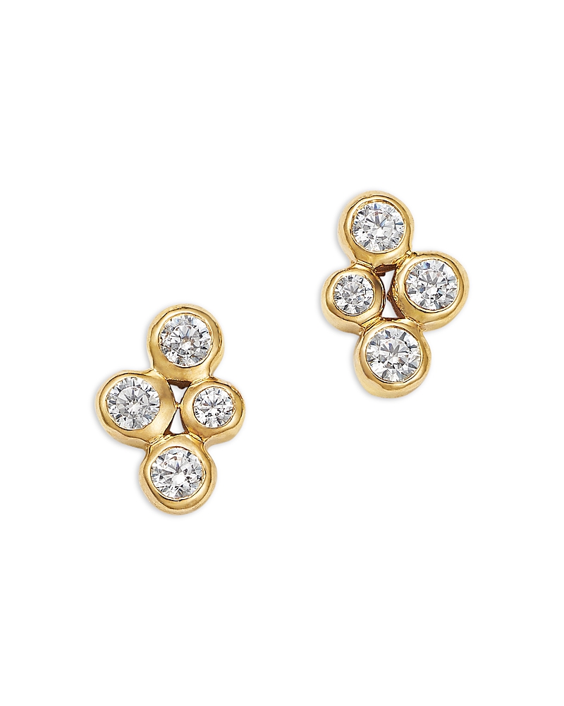 Bloomingdale's Fine Collection Bloomingdale's Fine Collection Diamond Bezel Cluster Stud Earrings in 14K Yellow Gold, 0.25 tcw