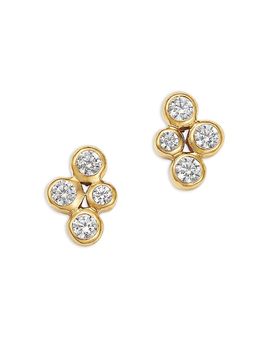 Bloomingdale's Fine Collection Bloomingdale's Fine Collection Diamond Bezel Cluster Stud Earrings in 14K Yellow Gold, 0.25 tcw