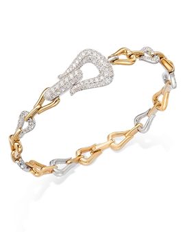 Bloomingdale's Fine Collection Bloomingdale's Fine Collection Diamond Buckle Bracelet in 14K White & Yellow Gold, 2.0 tcw
