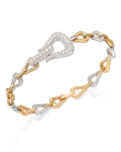 Bloomingdale's Fine Collection Bloomingdale's Fine Collection Diamond Buckle Bracelet in 14K White & Yellow Gold, 2.0 tcw