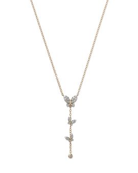 Bloomingdale's Fine Collection Bloomingdale's Fine Collection Diamond Butterfly Lariat Necklace in 14K Yellow Gold, 0.25 tcw