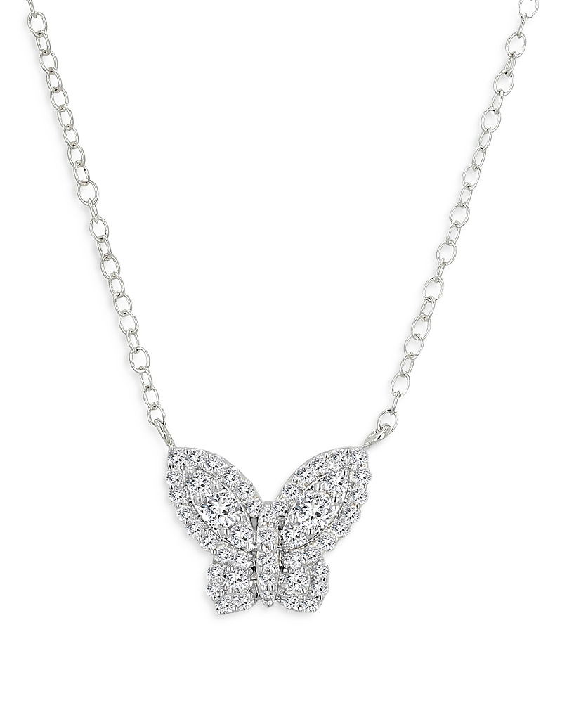 Bloomingdale's Fine Collection Bloomingdale's Fine Collection Diamond Butterfly Pendant Necklace in 14K White Gold, 0.35 tcw