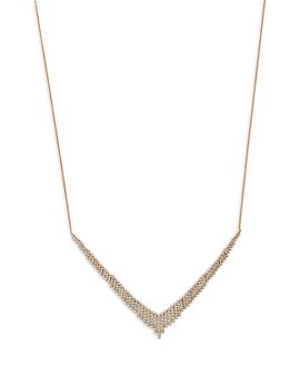 Bloomingdale's Fine Collection Bloomingdale's Fine Collection Diamond Chevron Necklace in 14K Yellow Gold, 1.0 tcw