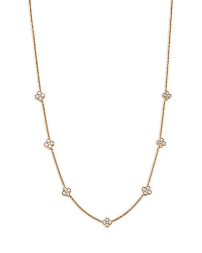 Bloomingdale's Fine Collection Bloomingdale's Fine Collection Diamond Clover Station Necklace in 14K Yellow Gold, 1.1 tcw