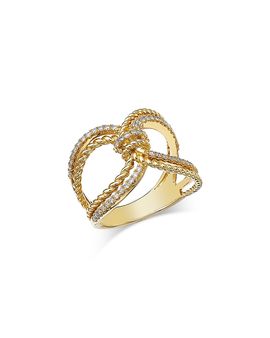 Bloomingdale's Fine Collection Bloomingdale's Fine Collection Diamond Crossover Ring in 14K Yellow Gold, 0.35 tcw