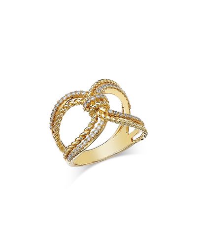 Bloomingdale's Fine Collection Bloomingdale's Fine Collection Diamond Crossover Ring in 14K Yellow Gold, 0.35 tcw