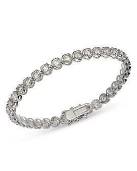 Bloomingdale's Fine Collection Bloomingdale's Fine Collection Diamond Crown Set Tennis Bracelet in 14K White Gold, 7.0 tcw