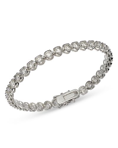 Bloomingdale's Fine Collection Bloomingdale's Fine Collection Diamond Crown Set Tennis Bracelet in 14K White Gold, 7.0 tcw