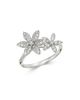 Bloomingdale's Fine Collection Bloomingdale's Fine Collection Diamond Double Flower Statement Ring in 14K White Gold, 0.55 tcw - 1