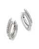 Bloomingdale's Fine Collection Bloomingdale's Fine Collection Diamond Double Row Huggie Hoop Earrings in 14K White Gold, 0.33 tcw - 1