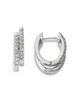 Bloomingdale's Fine Collection Bloomingdale's Fine Collection Diamond Double Row Huggie Hoop Earrings in 14K White Gold, 0.33 tcw - 3
