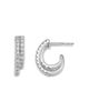 Bloomingdale's Fine Collection Bloomingdale's Fine Collection Diamond Double Row Huggie Hoop Earrings in 14K White Gold, 0.50 tcw - 3