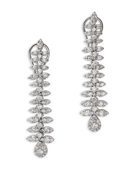 Bloomingdale's Fine Collection Bloomingdale's Fine Collection Diamond Floral Drop Earrings in 14K White Gold, 2.0 tcw