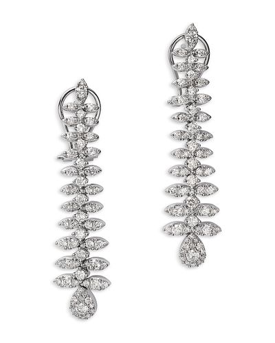 Bloomingdale's Fine Collection Bloomingdale's Fine Collection Diamond Floral Drop Earrings in 14K White Gold, 2.0 tcw