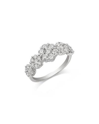 Bloomingdale's Fine Collection Bloomingdale's Fine Collection Diamond Flower Cluster Ring in 18K White Gold, 1.3 tcw