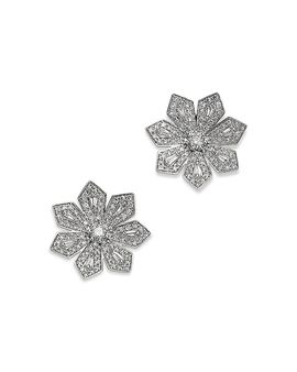 Bloomingdale's Fine Collection Bloomingdale's Fine Collection Diamond Flower Statement Stud Earrings in 14K White Gold, 0.77 tcw