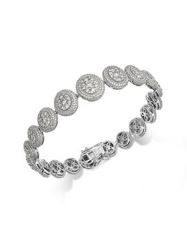 Bloomingdale's Fine Collection Bloomingdale's Fine Collection Diamond Graduated Pave Cluster Link Bracelet in 14K White Gold, 7 tcw